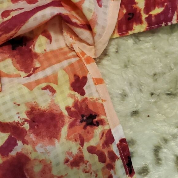 Coral bay multi color abstract long sleeve blouse - Picture 5 of 9